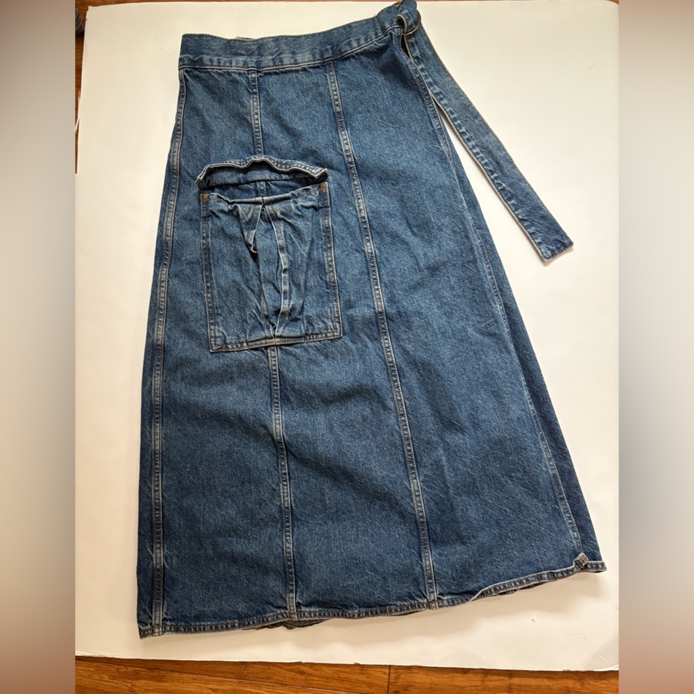 ZARA Denim Wrap skirt with cargo Pocket